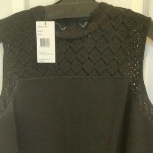 Lafayette 148 New York  Lace Trim Cocktail Dress - Black